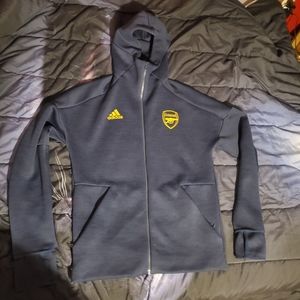 New WITHOUT tags ARSENAL 2019 Adidas Climalite THICK  Zipup Hoddie. Men's Medium